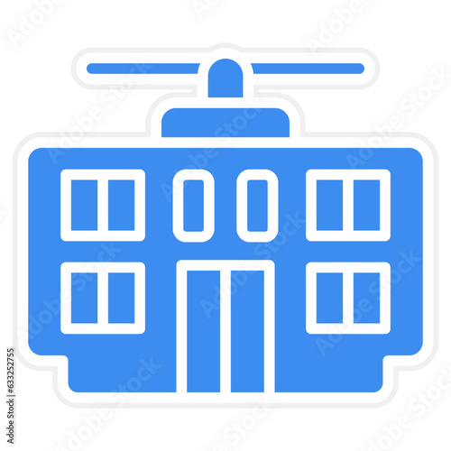 Vector Design Cable Car Icon Style