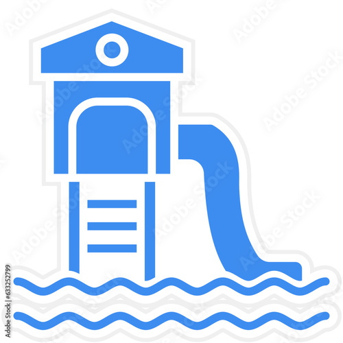 Vector Design Water Slide Icon Style