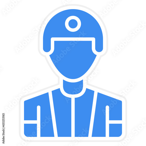Vector Design Male Player Icon Style