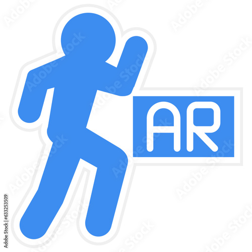 Vector Design Ar Dancing Icon Style