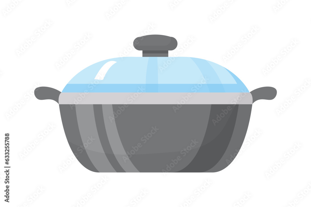 Saucepan with lid, stainless steel kitchen pot to cook casserole, soup or stew on stove Saucepan with lid, stainless steel kitchen pot to cook casserole, soup or stew on stove