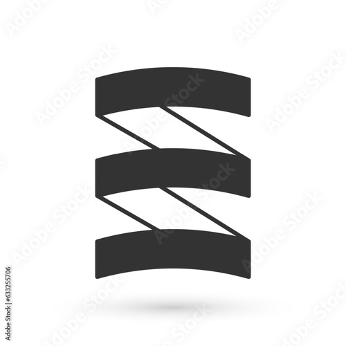 Grey Sports nutrition bodybuilding proteine power drink and food icon isolated on white background. Vector