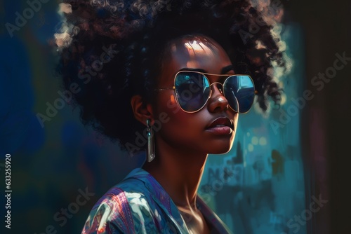 Afro american woman. Generate Ai