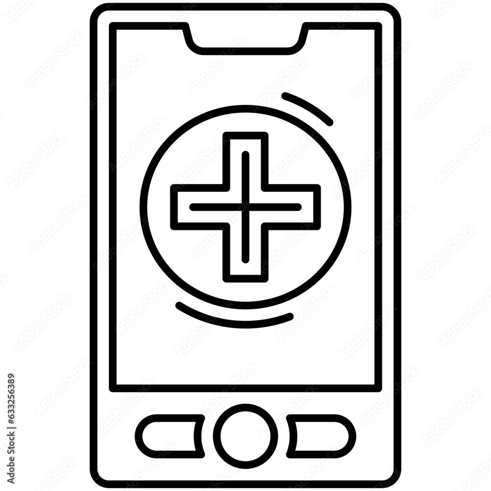 Health Smartphone App Icon Health Smartphone App Icon