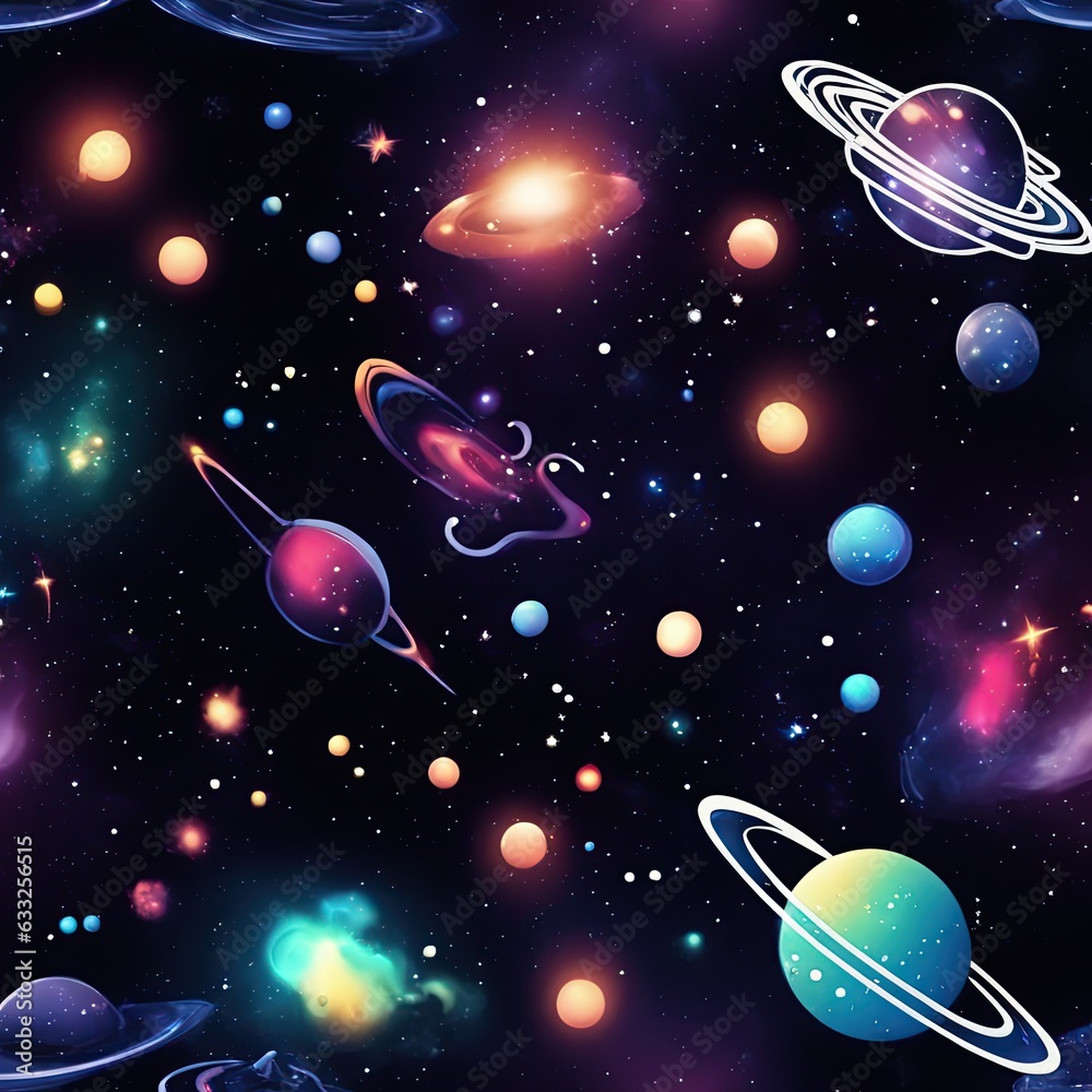 Space background with stardust and shining stars realistic