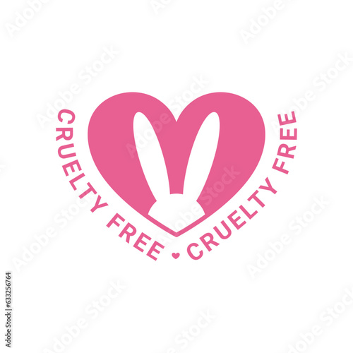 Cruelty free vector label. Not tested on animals