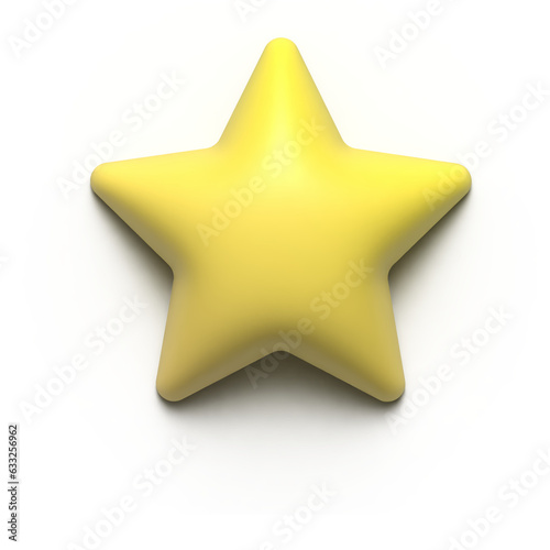 3d yellow star icon element