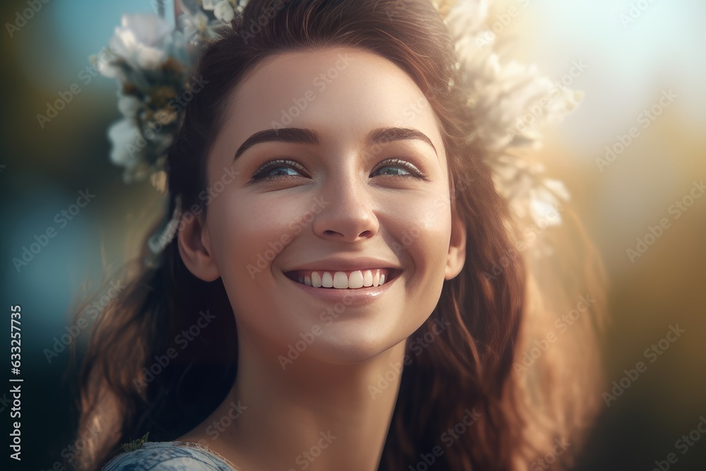 Happy woman. Generate Ai Happy woman. Generate Ai