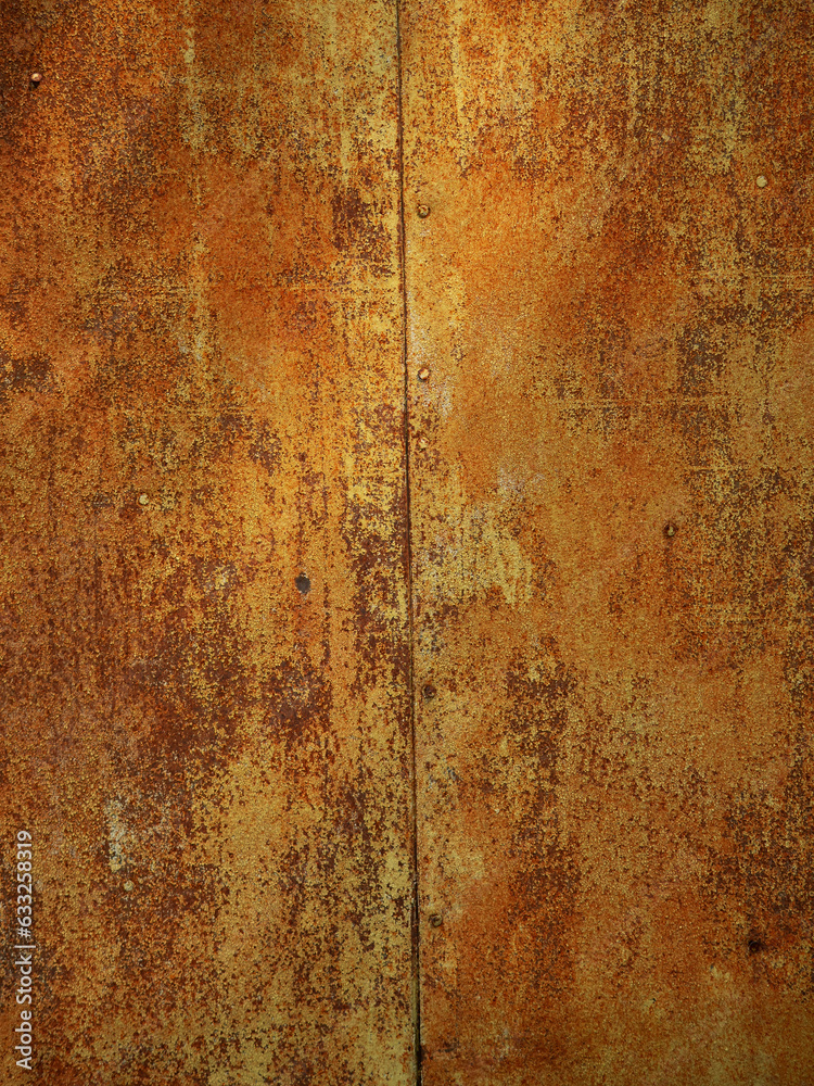 Old meatal surface with rust and abstract shapes. Background for design purpose. Warm orange color. Old meatal surface with rust and abstract shapes. Background for design purpose. Warm orange color.