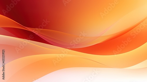 Soft autumnal orange curves. Smooth waves for fall, season, harvest. Abstract flowing background in red, orange, yellow hues, gradients.