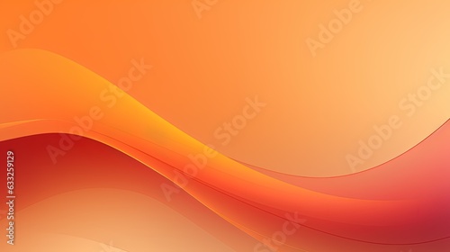 Soft autumnal orange curves. Smooth waves for fall, season, harvest. Abstract flowing background in red, orange, yellow hues, gradients.
