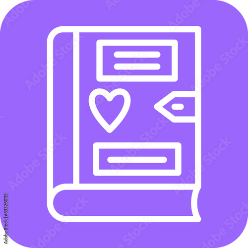 Vector Design Diary Icon Style