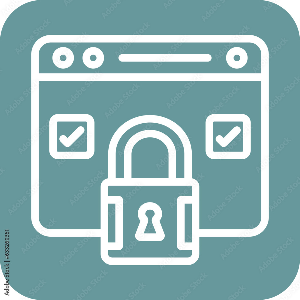 Vector Design Browser Security Icon Style Vector Design Browser Security Icon Style