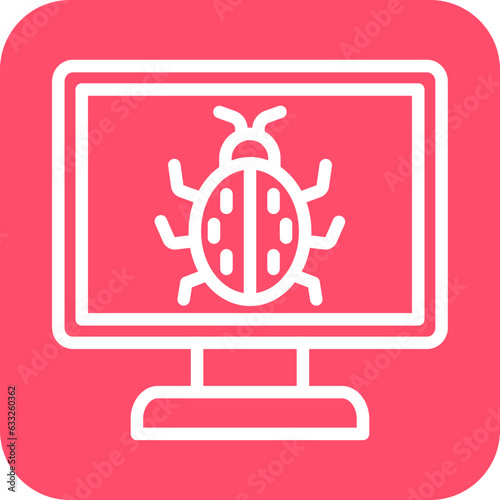 Vector Design Computer Bug Icon Style
