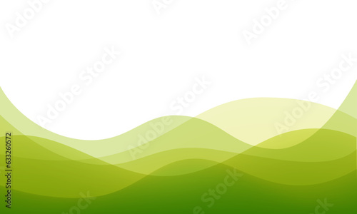緑の波型グラデーションの背景素材