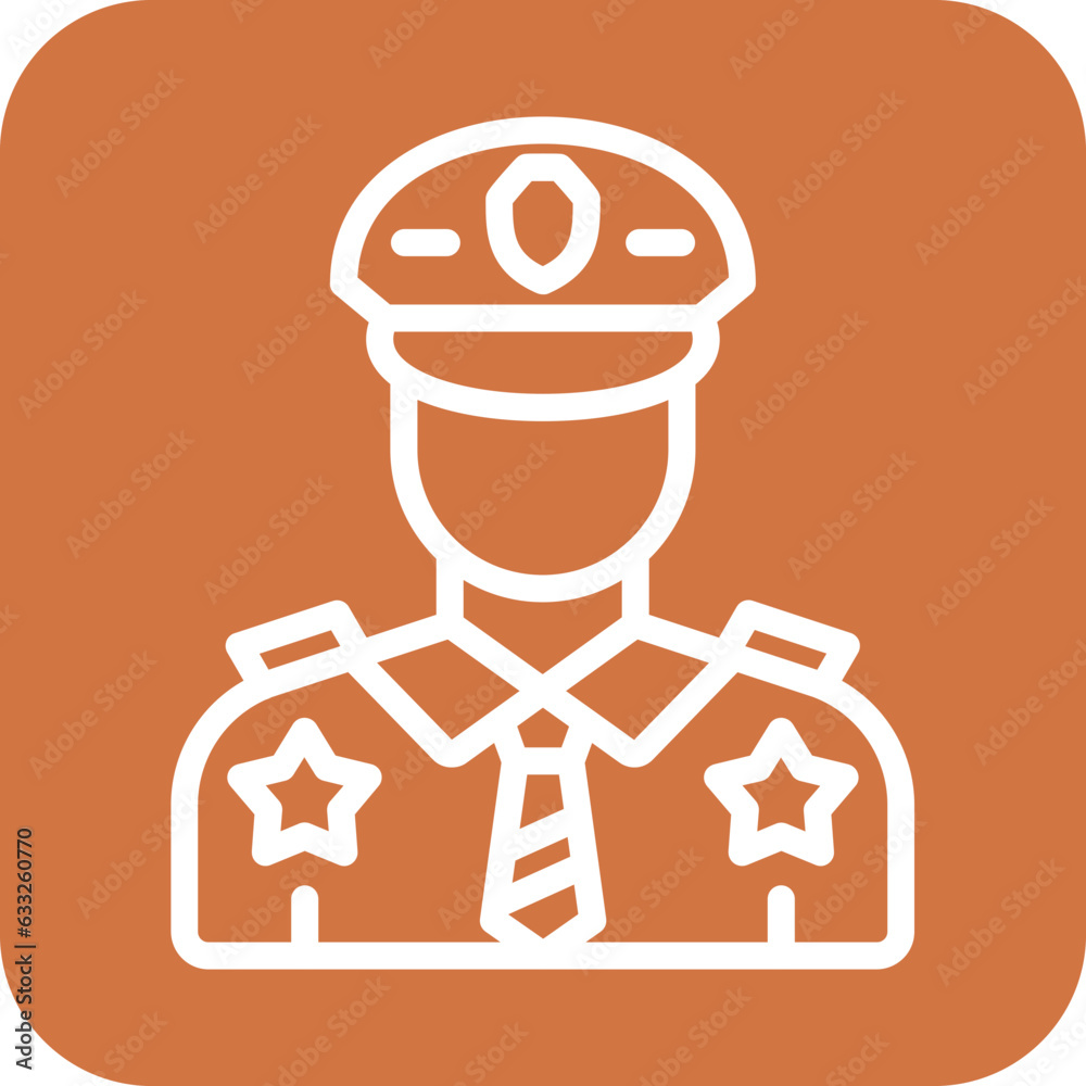 Vector Design Officer Icon Style