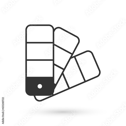 Grey Color palette guide icon isolated on white background. Vector