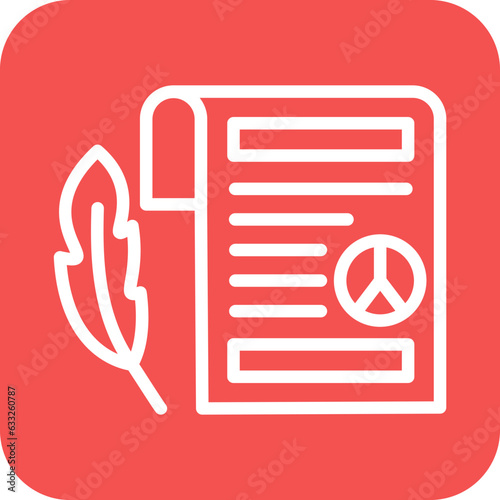 Vector Design Peace Treaty Icon Style