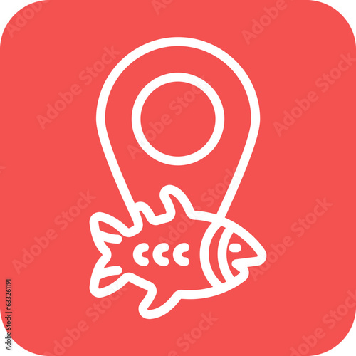 Vector Design Fishing Destinations Icon Style
