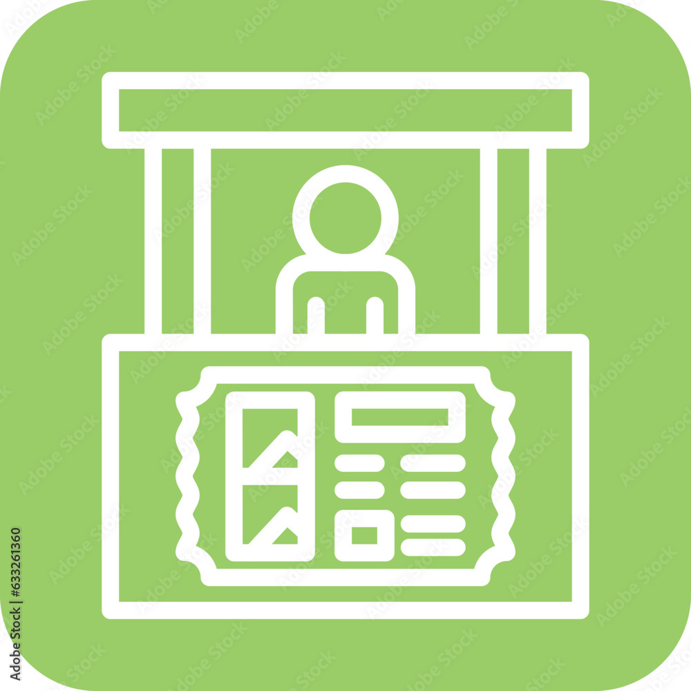 Vector Design Ticket Counter Icon Style Vector Design Ticket Counter Icon Style