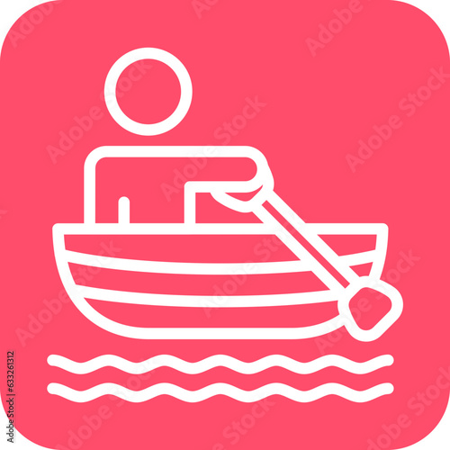 Vector Design Rowing Boat Icon Style