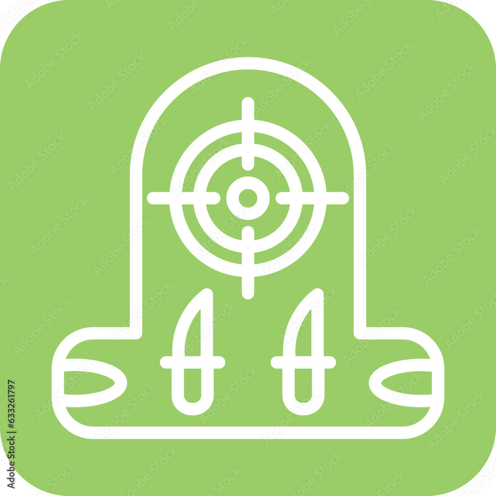 Vector Design Red Dot Sight Icon Style