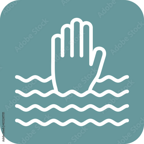 Vector Design Drown Icon Style