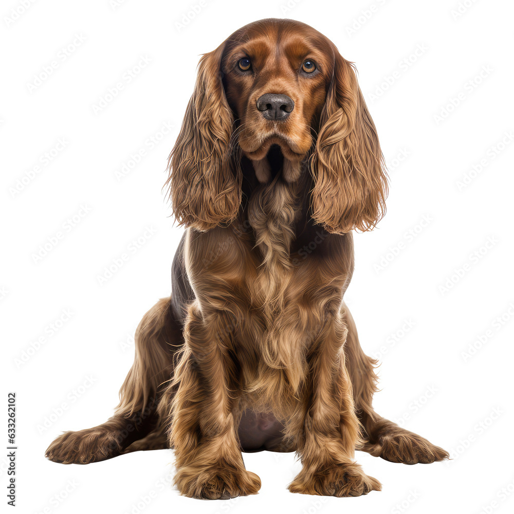dog looking isolated on white