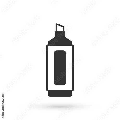 Grey Marker pen icon isolated on white background. Vector