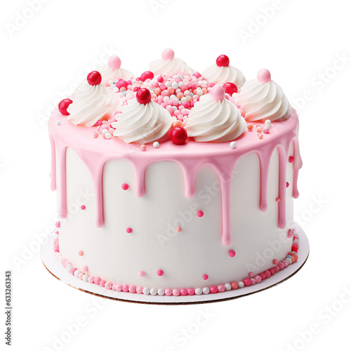 Birthday cake isolated on transparent background  photo