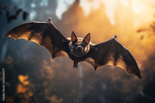 Fairy bat. Halloween concept. Background with selective focus and copy space