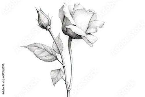 Wallpaper Mural Essence of Natural Beauty: Graceful and Elegant Flower Drawings with Delicate Lines and Subtle Shades, generative AI Torontodigital.ca