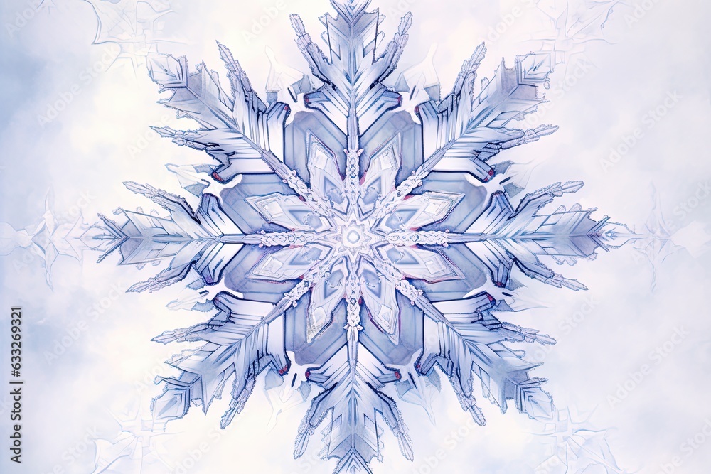 Winter's Embrace: Intricate Snowflake Symphony and Crystalline Patterns Sparkling, generative AI Winter's Embrace: Intricate Snowflake Symphony and Crystalline Patterns Sparkling, generative AI