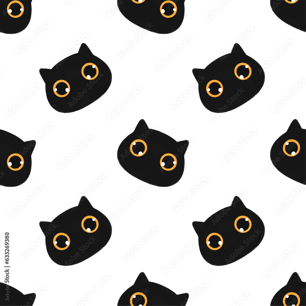 Pattern Cat White BG Pattern Cat White BG