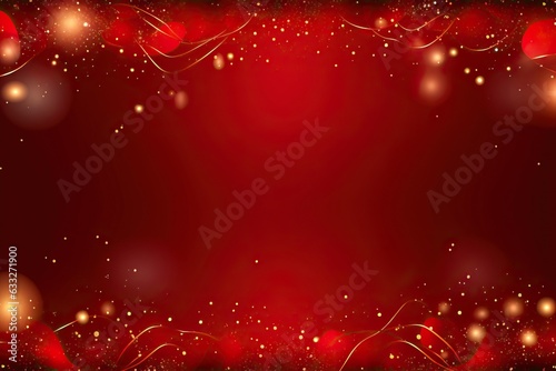 Red and gold elegant abstra...