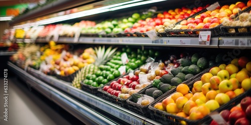 Generative AI, supermarket fruit on shelf