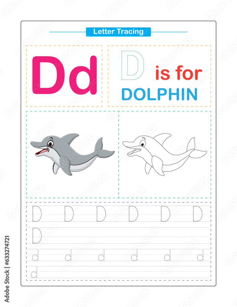 Vetor de Uppercase and Lowercase. Cute children. Colorful ABC alphabet ...