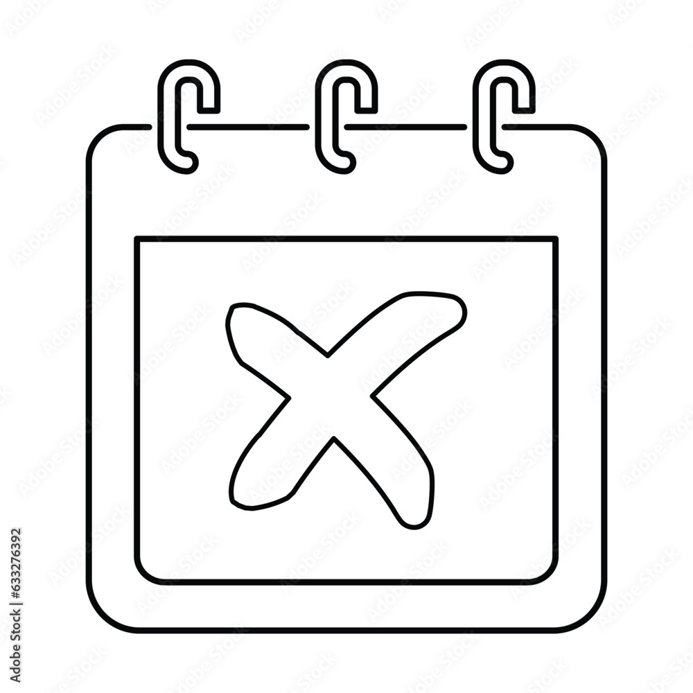 Obraz premium Cancel Date Icon