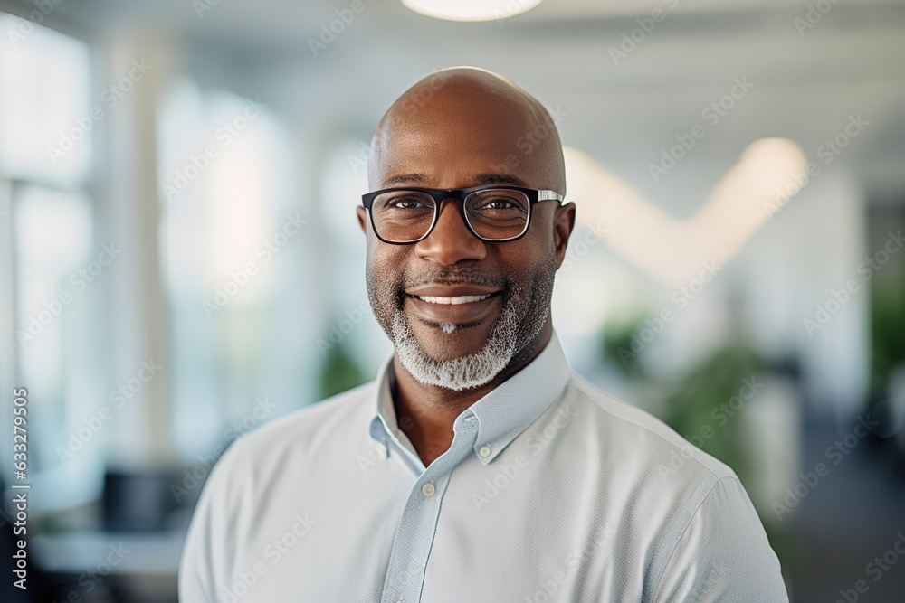 business businessman office mature middle aged meeting man portrait corporate manager black created using generative ai technology business businessman office mature middle aged meeting man portrait corporate manager black created using generative ai technology
