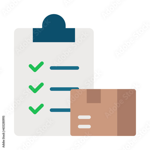 shopping list flat design icon