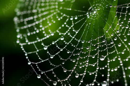 Documenting the intricate patterns of a spider's web covered in morning dew, love 