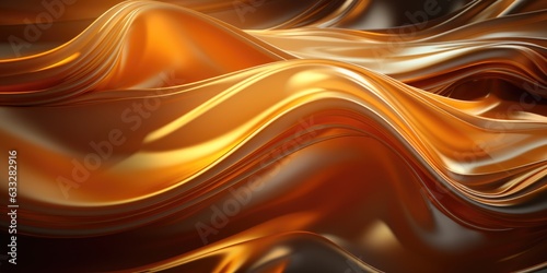 Abstract fluid 3d futuristic Background with dynamic glowing wave. Generative AI