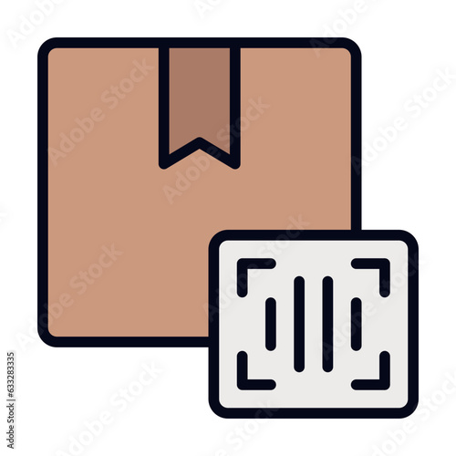 barcode product filled line icon