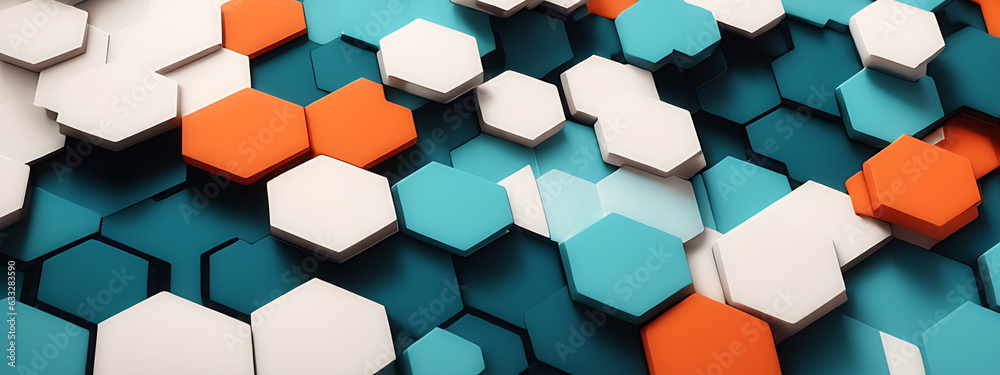 Colorful hexagon wall texture background. 3d rendering. Colorful hexagon wall texture background. 3d rendering.