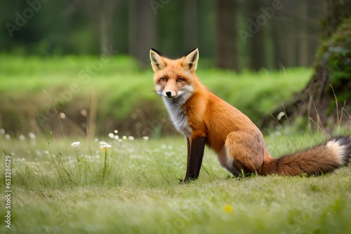 red fox vulpes generated by al technology	