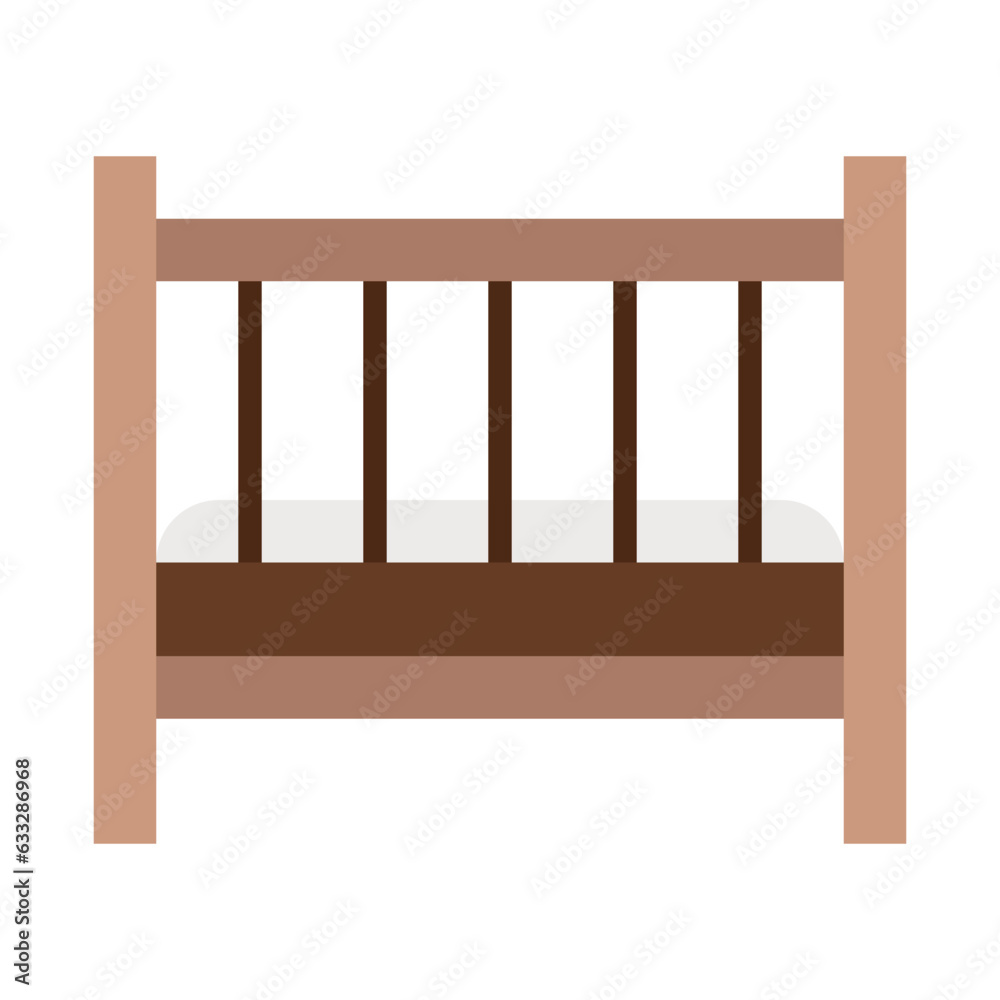 crib flat design icon crib flat design icon