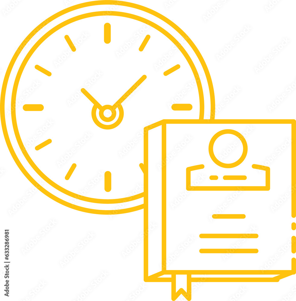 Obraz premium Digital png illustration of book and clock on transparent background