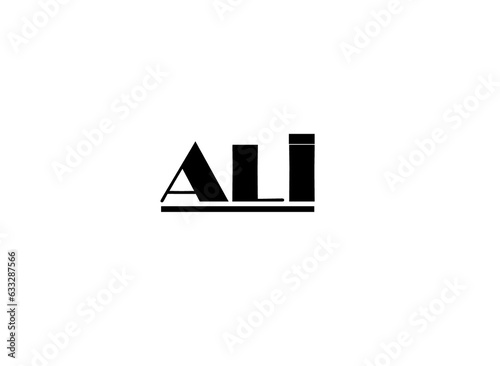 Ali logo design transparent png
