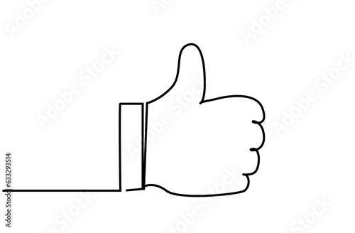 human approval like button positive nice icon simple line art