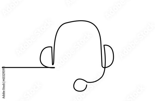 answering microphone support business object line art